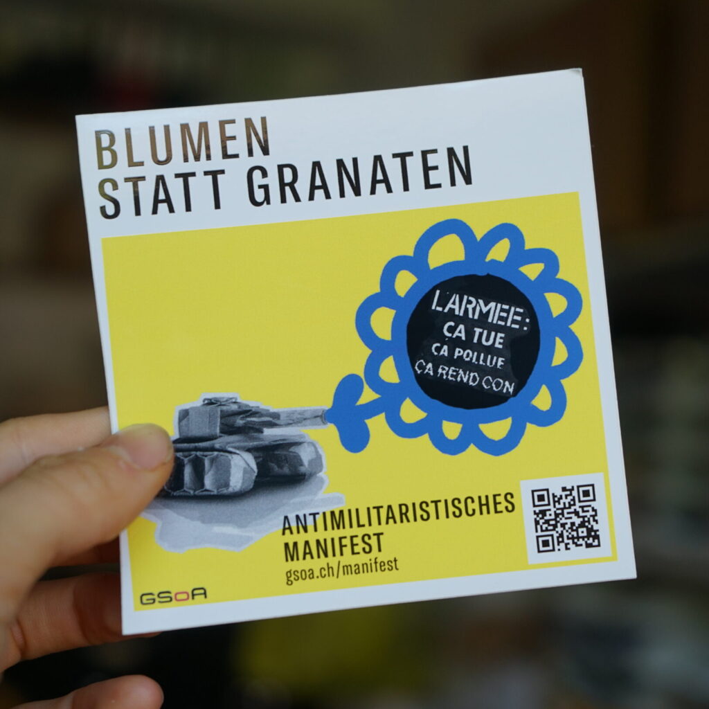 10x Sticker Antimilitaristisches Manifest (Blumen)