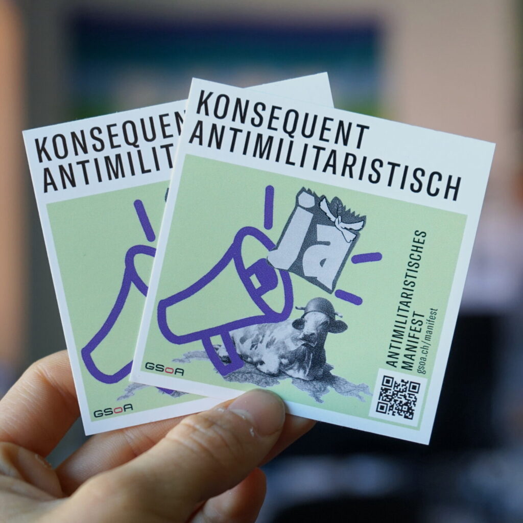 10x Sticker Konsequent Antimilitaristisch